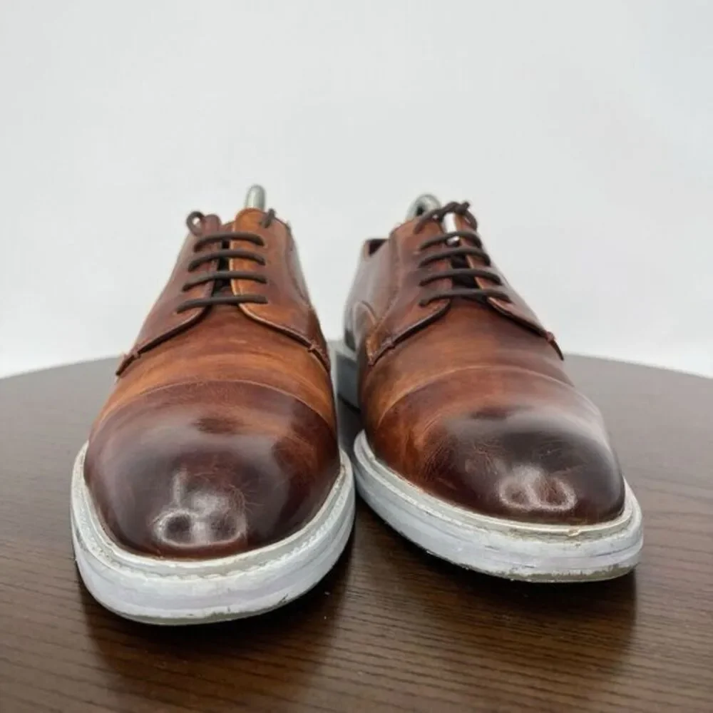 Ted Baker Aokii 2 Derby‎ Shoes Men's 9 Brown Leather Oxford Left 9 # Right 9.5